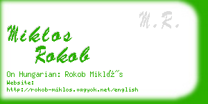 miklos rokob business card